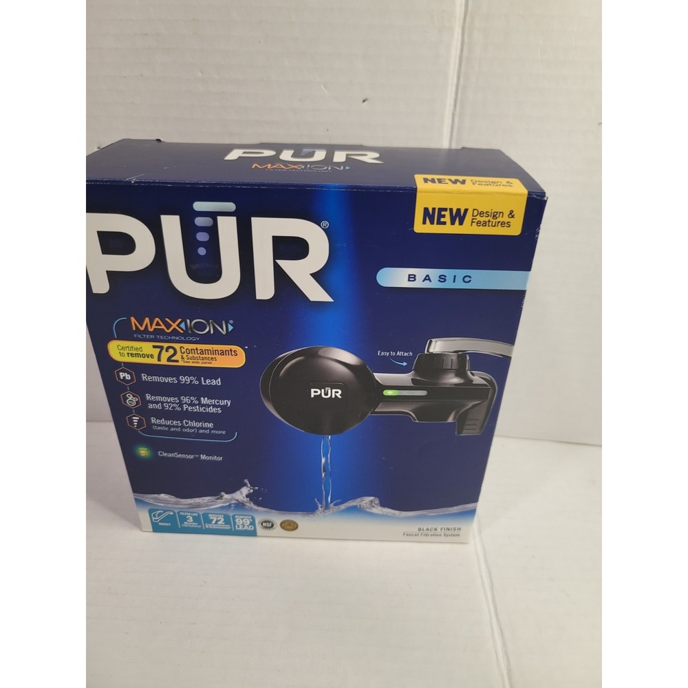 PUR Maxion Kitchen Faucet Water Reduce Chlorine with 2 New Filters, See Details